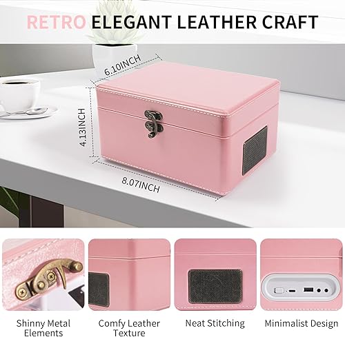 Miniatura 5 de Reproductor de CD portátil para el hogar con altavoces mejorados, entrada y salida Bluetooth, reproductor de CD de escritorio recargable con