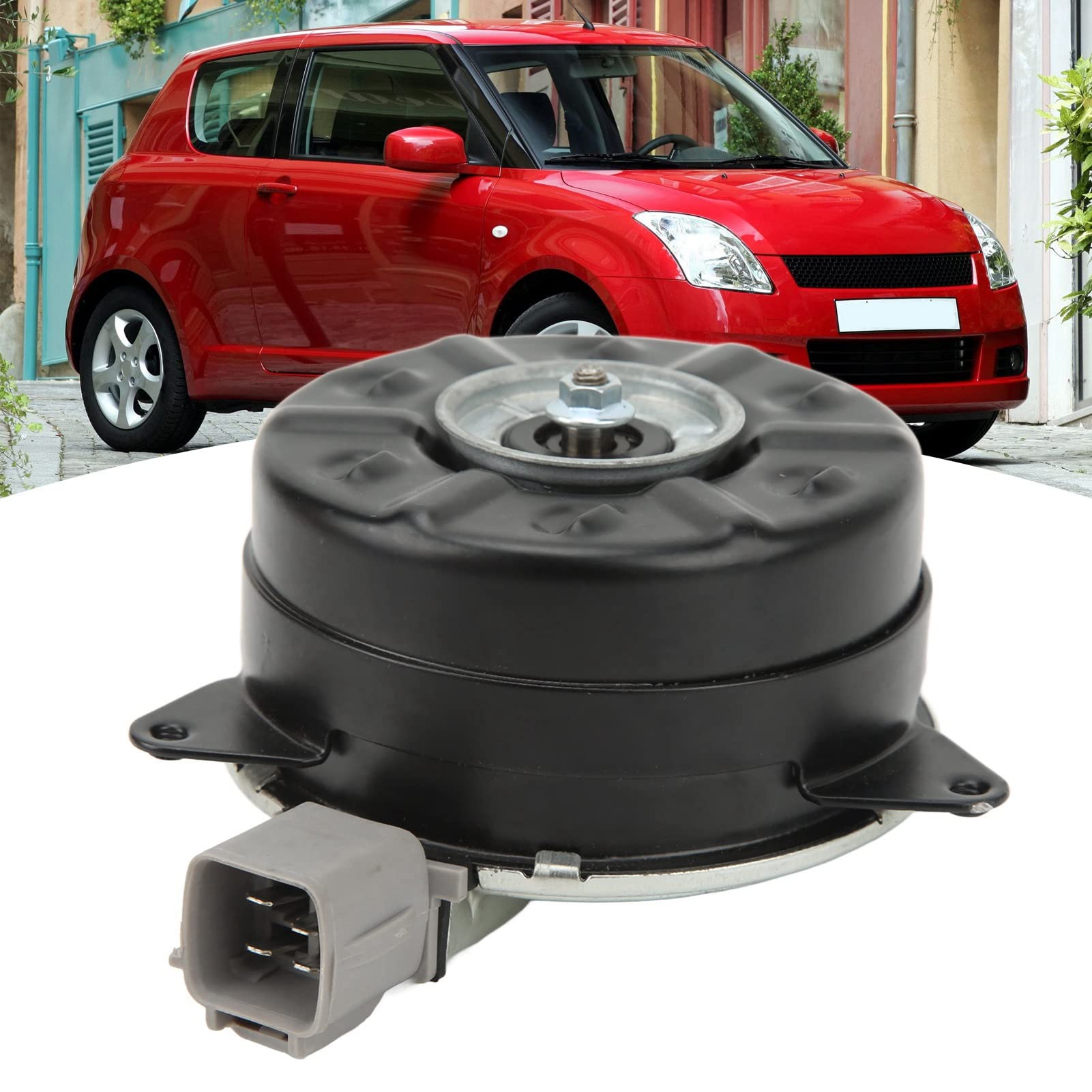 Haofy Motore della Ventola di Raffreddamento del Condensatore, 1680008310 Compatibile con SUZUKI SWIFT 1.3L 20052009, Gruppo Motore di Raffreddamento del Radiatore del