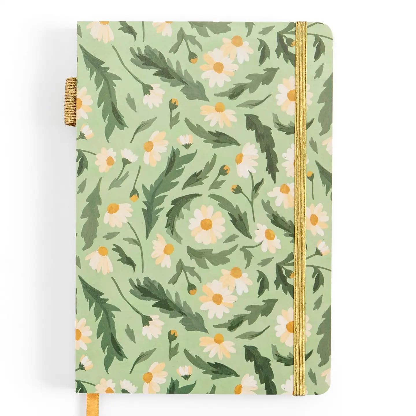Carnet de notes à points avec couverture rigide florale et détails dorés raffinés - 5