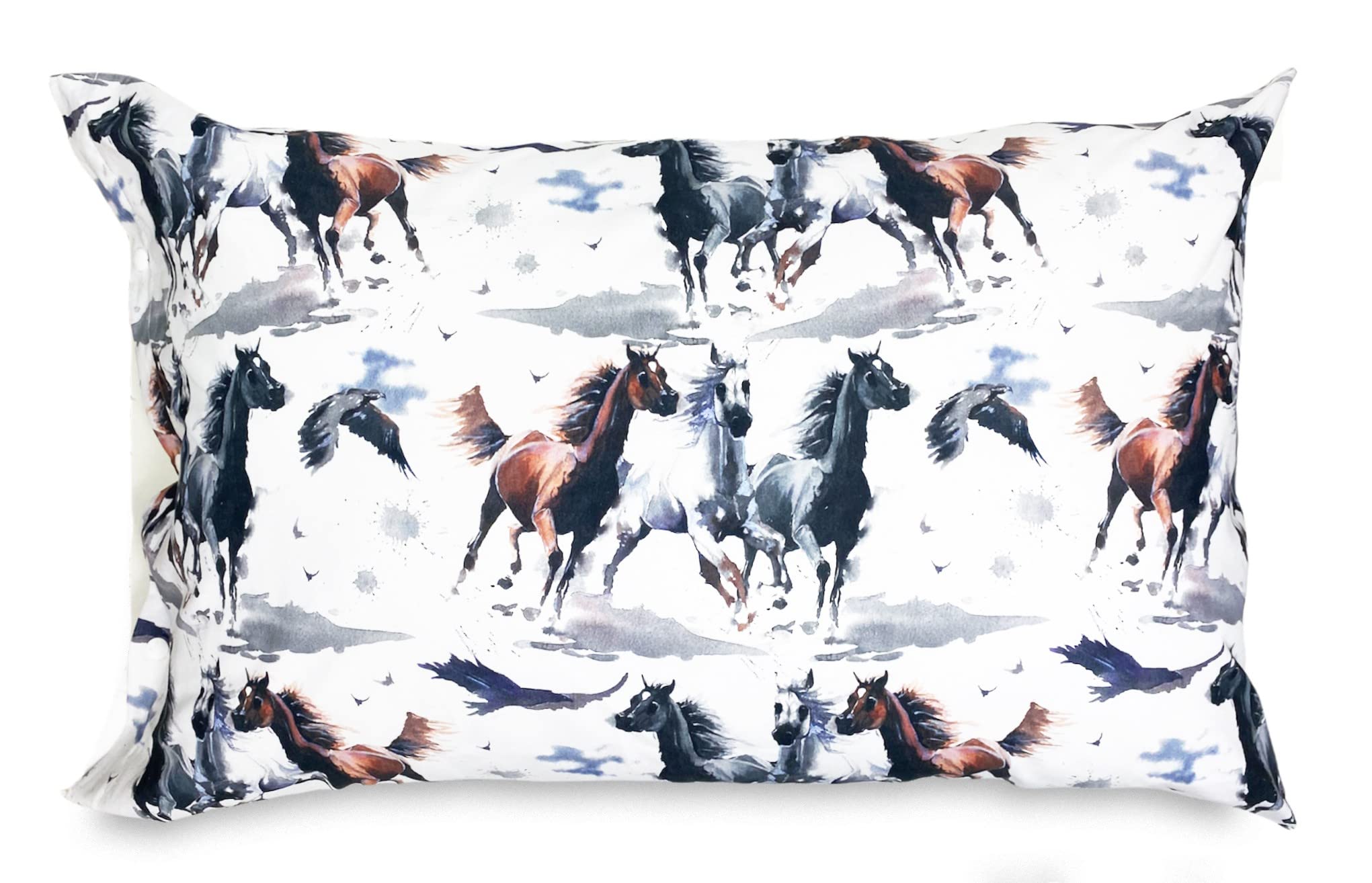 Tex family Copripiumino Cavallo Cavalli in Corsa in Puro Cotone Made in Italy - Singolo 1 Piazza CM. 155X200