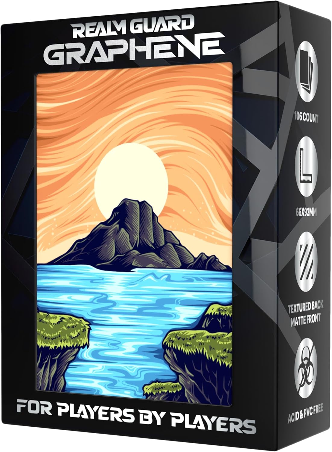 Graphene -100ct Textured Matte TCG/MTG Art Sleeves (Island)