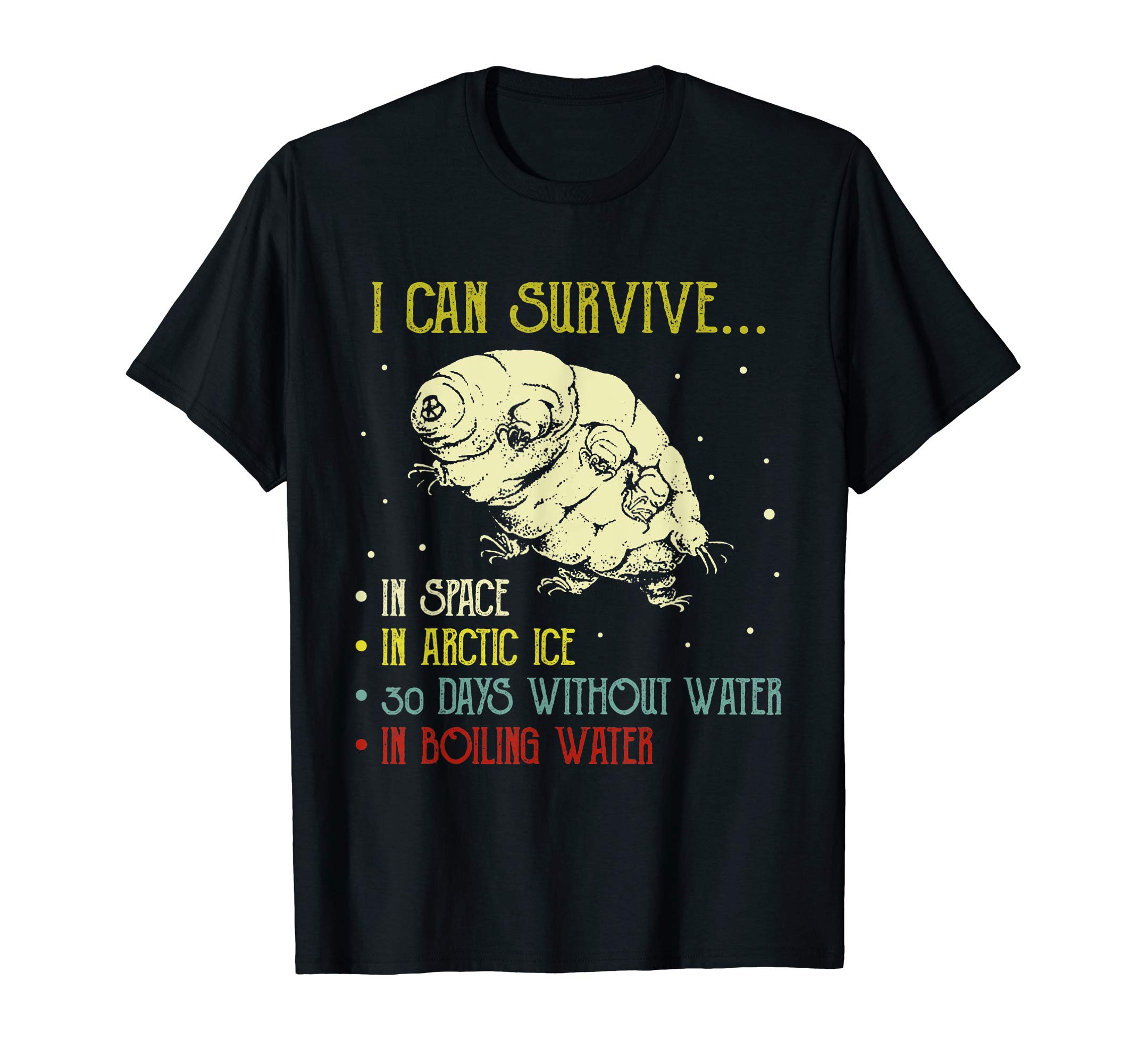 Vintage Science Tardigrade Gifts Microbiology Water Bear T-Shirt