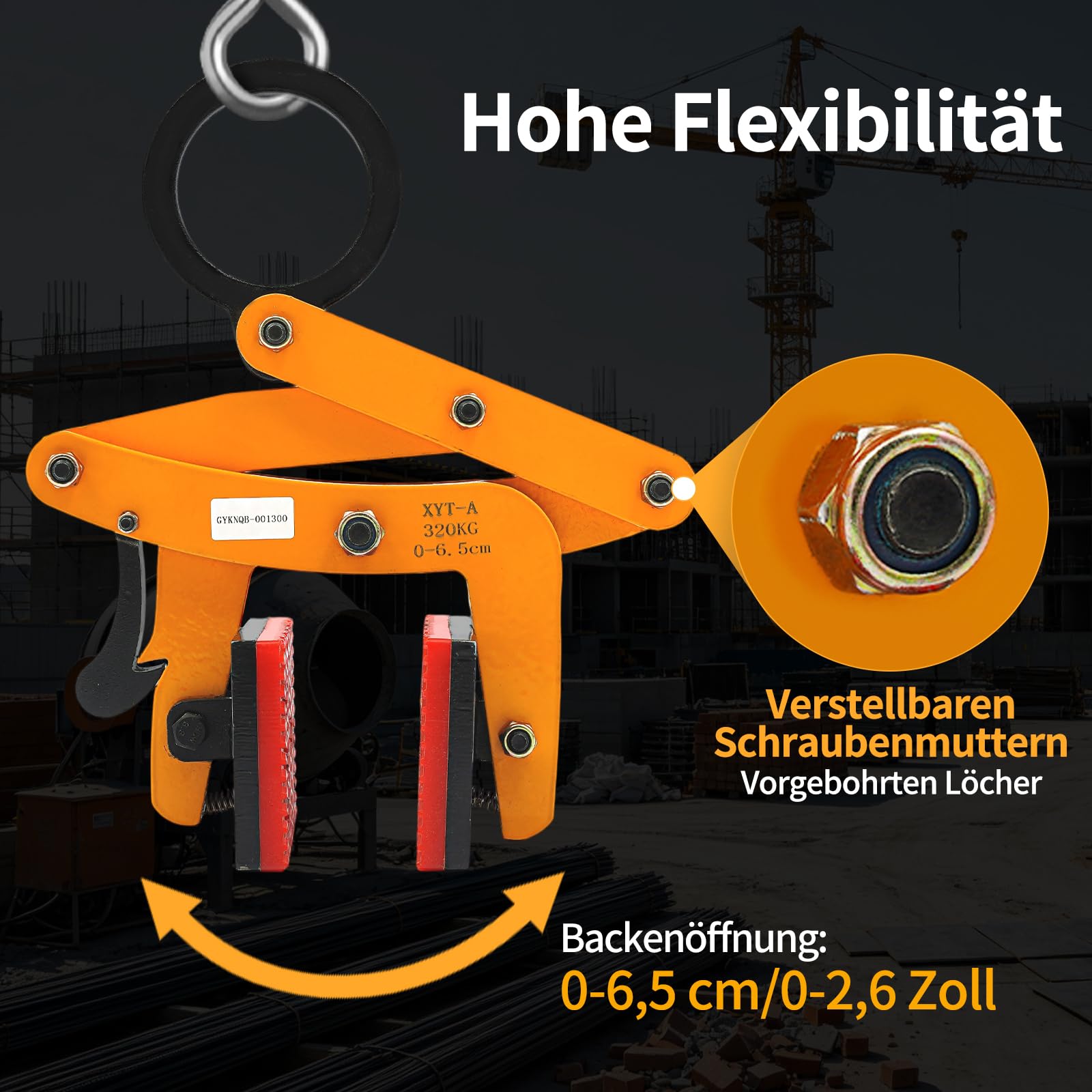 Bordsteinzange 0-6.5cm 320kg Versetzzange Bordsteinversetzzange Hebeklemmen Plattenklemme Marmorplattenbefestigung Spezielle Hängeklemme