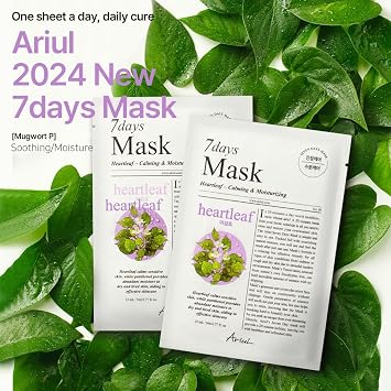 Ariul 7 Days Mask Heartleaf P - Yatıştırıcı & Nemlendirici Kalp Yaprağı Özlü Vegan Kağıt Maske