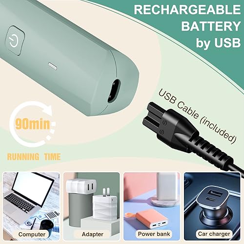 Miniatura 4 de RAXMETRY Recortadora de bikini para mujer, maquinillas de afeitar eléctricas para mujer, IPX7 impermeable y fácil limpieza, hoja de cerámica,