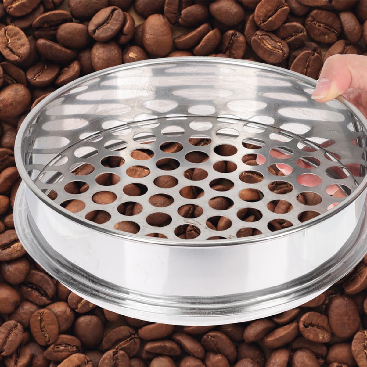 Setaccio Rotondo in Acciaio Inox 2 Pezzi per Classificazione