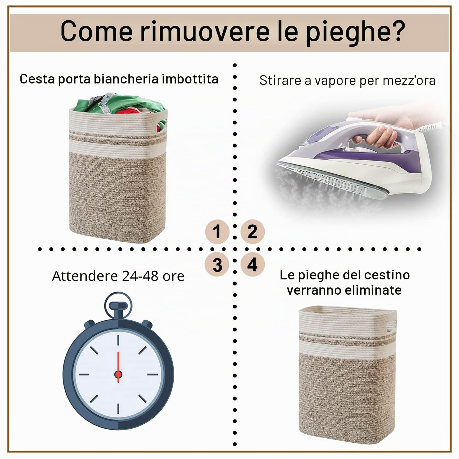 OIAHOMY Cesto portabiancheria alto in cotone con manici, cestino decorativo per soggiorno, grande cestino pieghevole per giocattoli, cuscini, vestiti, 40,6 x 33 x 55,9 cm, giallo variegato