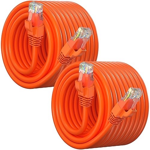 Miniatura 27 de Maximm Cable Ethernet Cat 6 de 30 pies (paquete de 2) – Cable LAN de alta velocidad, cable de Internet, cable de conexión y cable de red – UTP, 10