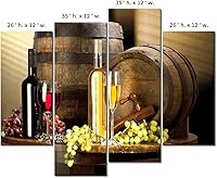 Vista 7 de Cuadros de vinos y uvas para la pared, de First Wall Art, decoración moderna para el hogar