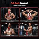 Entraîneur de bras EAST MOUNT Twister - Puissance hydraulique réglable de 22 à 440 lb, élargisseur de poitrine à domicile, équipement de fitness pour l'entraînement des muscles des épaules, renforceur de force d'exercice des bras
