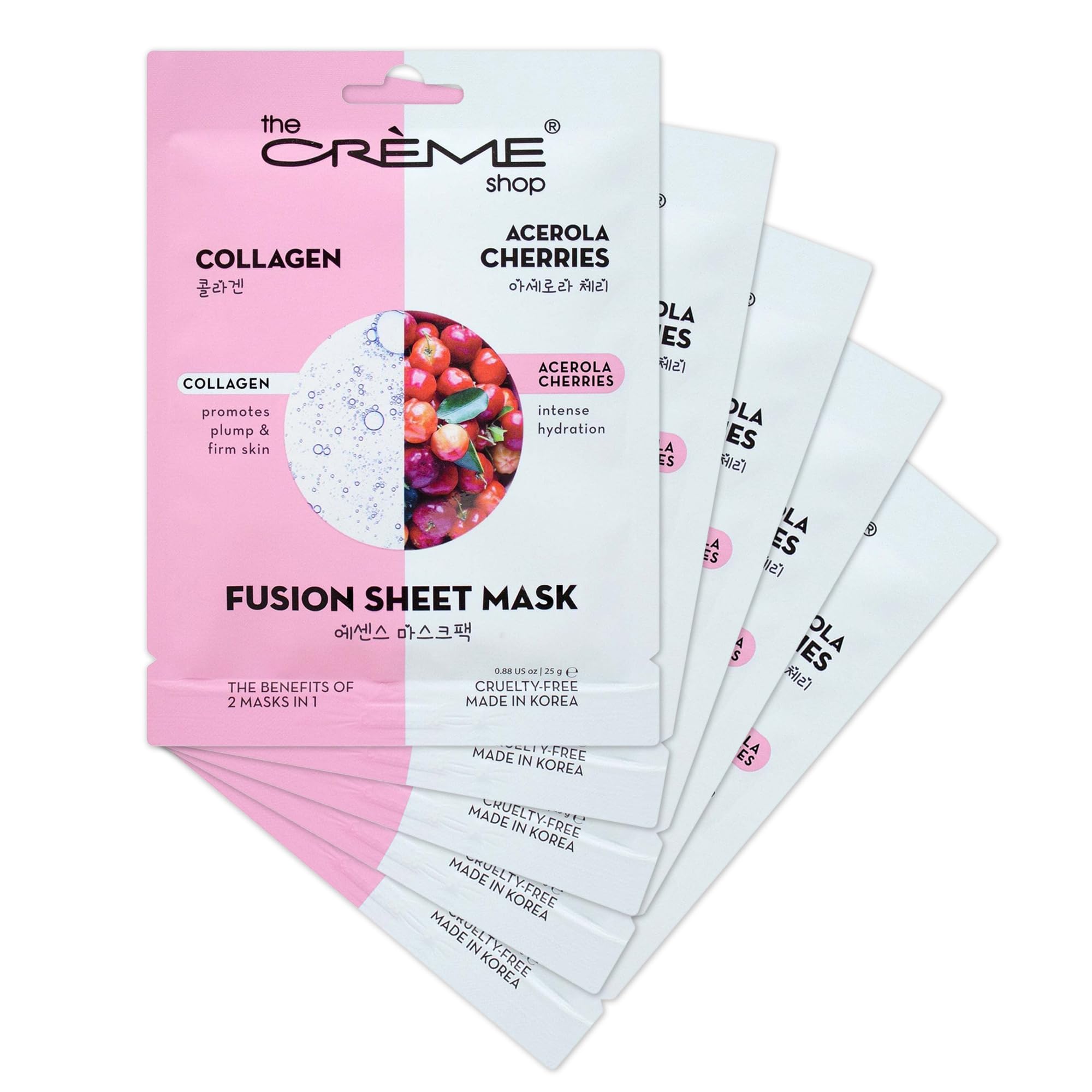 Collagen Acerola Cherry Fusion Sheet Mask 5 Pack