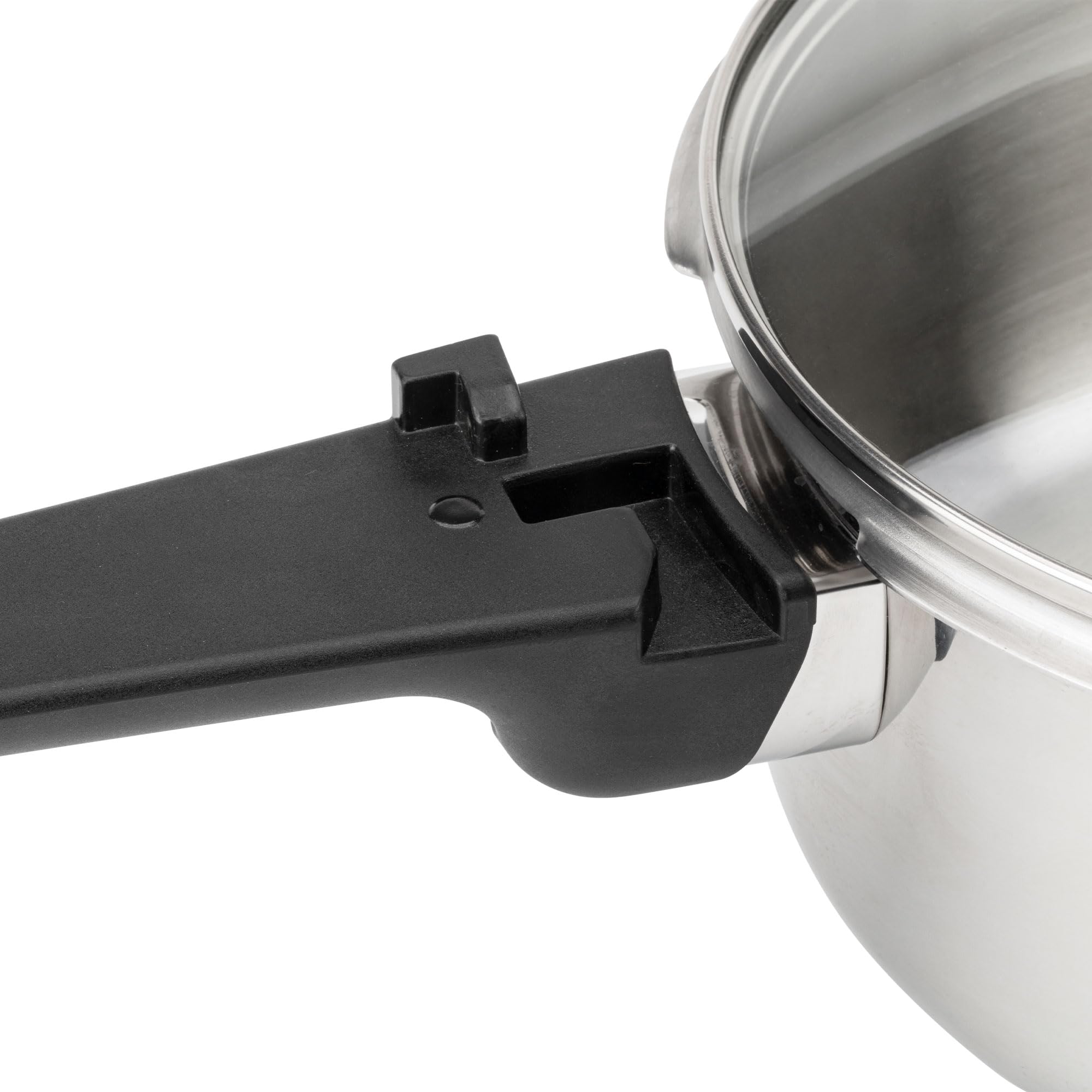 JATA HOGAR HOLL2547 - Ollas a Presión Express 4L + 7L Acero Inoxidable SUS304, Inducción, 2 Niveles de Presión, Triple Sistema de Seguridad, Tapa Cristal, Fondo Difusor