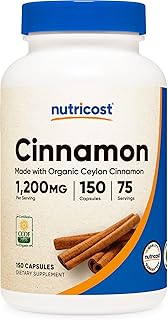 Sponsored Ad - Nutricost Cinnamon (Ceylon Cinnamon) 1,200mg Serving, 150 Capsules - Made With Organic Cinnamon, Gluten Fre...