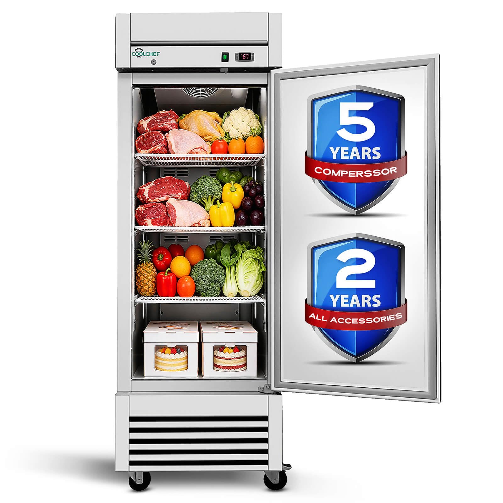 Papimats Marc upright freezer commercial 20 cu ft Upright Freezer Stainless Steel