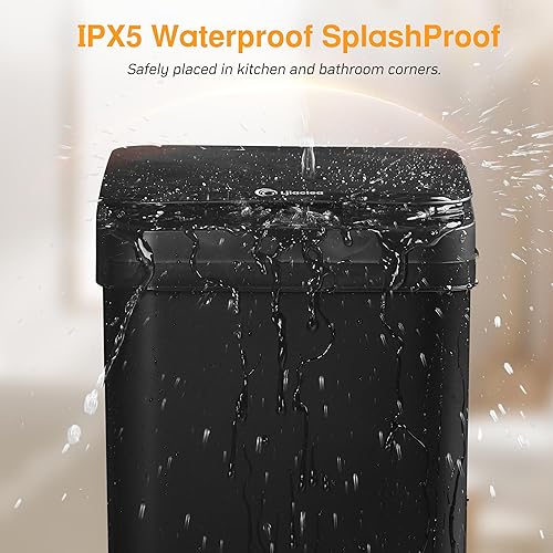 Miniatura 4 de LJIACLEA Paquete de 2 basureros de baño sin contacto para colgar en la cocina, 2.6 galones, con sensor de movimiento automático, cubo de basura