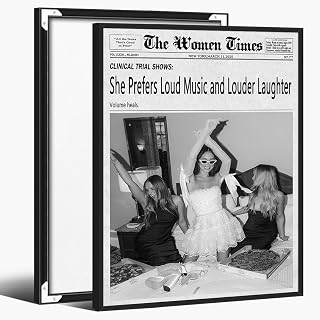 Trendy Newspaper Affirmation Wall Art Print – Vintage Black and White Headline Poster Inspirational Typography for Dorm Living Room Office Decor-11x14Inch Ready to Hang (Black Aluminum Frame)