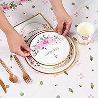 Vista 6 de Platos de bautismo y servilletas para fiestas (azul)