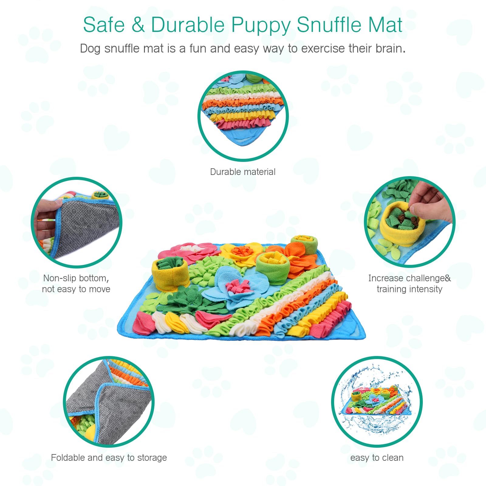 ORIA Snuffle Mat for Dogs Interactive Feeding Game Toy for Dogs Durable & Anti Slip - Image 3