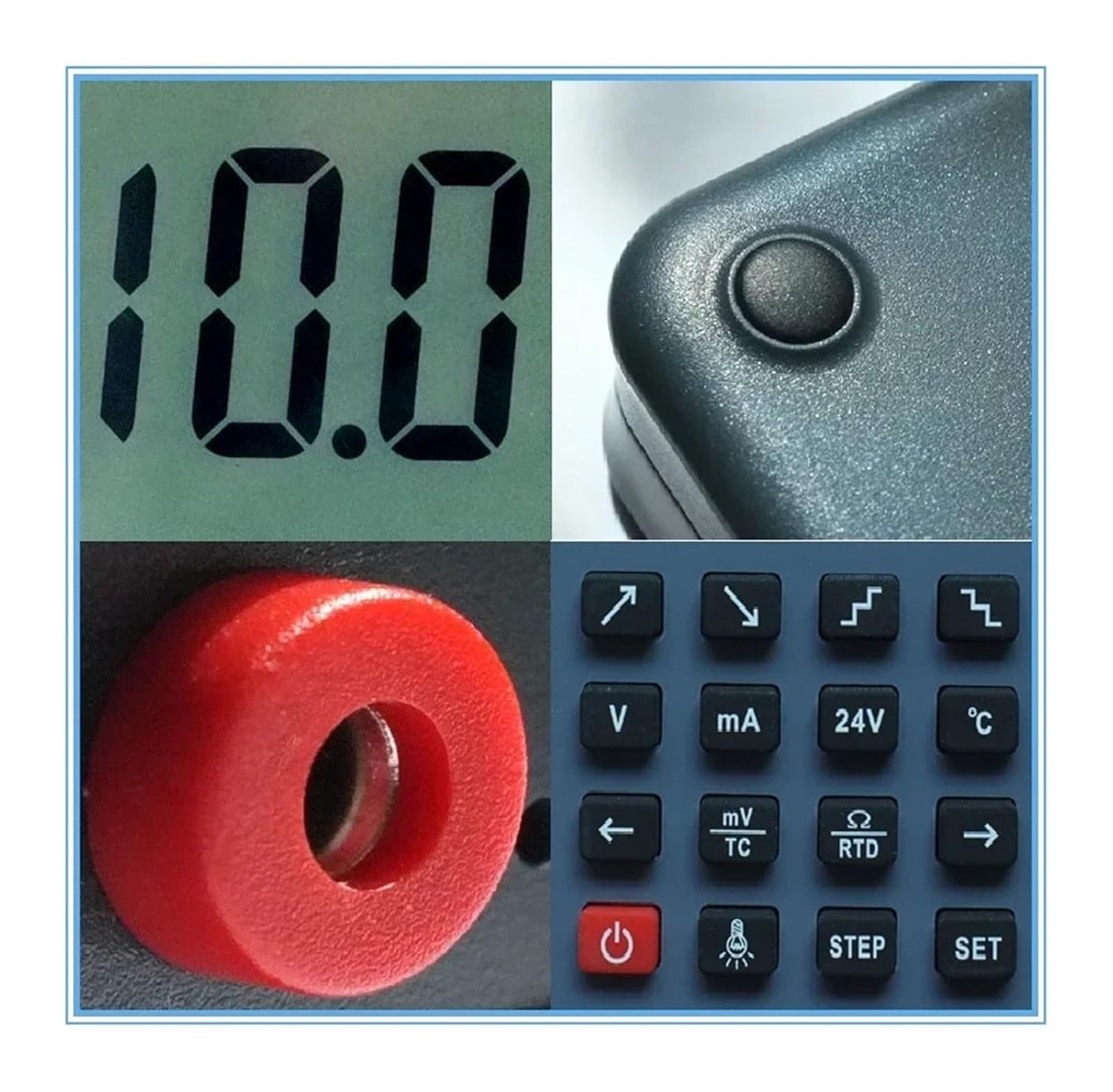 Resistance Voltage Meter, 4-20mA 0-10V/mV Generator Source Thermocouple Temperature Process Calibrator Tester