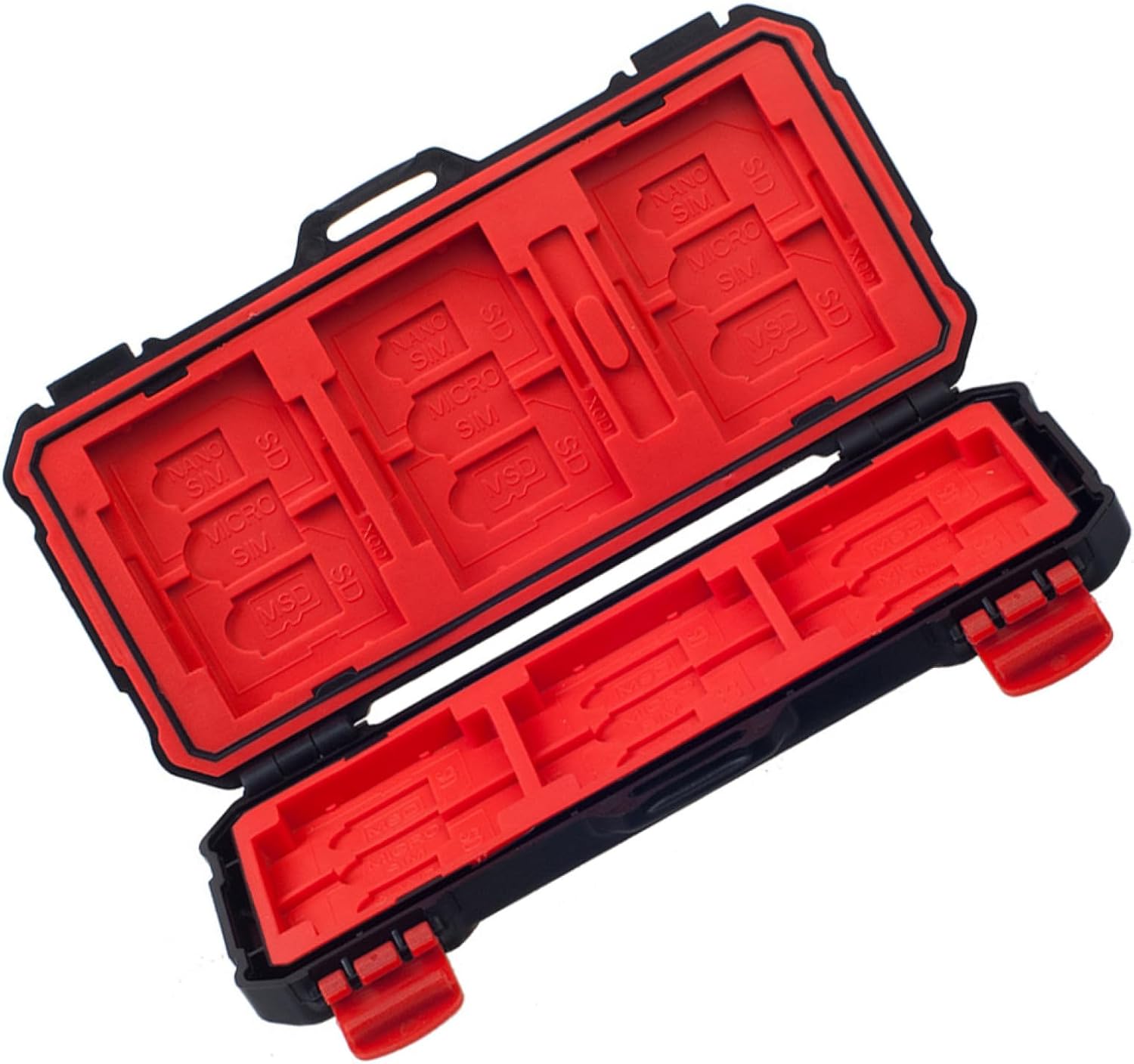 Memory Cards Protective Case Holder, ABS Red Storage Box