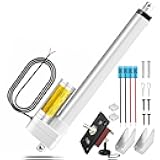 660 lbs/3000N Linear Actuator 10’’ Stroke 12V Waterproof Heavy Duty Electric Actuator 0.19”/s Speed with Mounting Brackets for Automation in Windows Doors and Cars(10'')