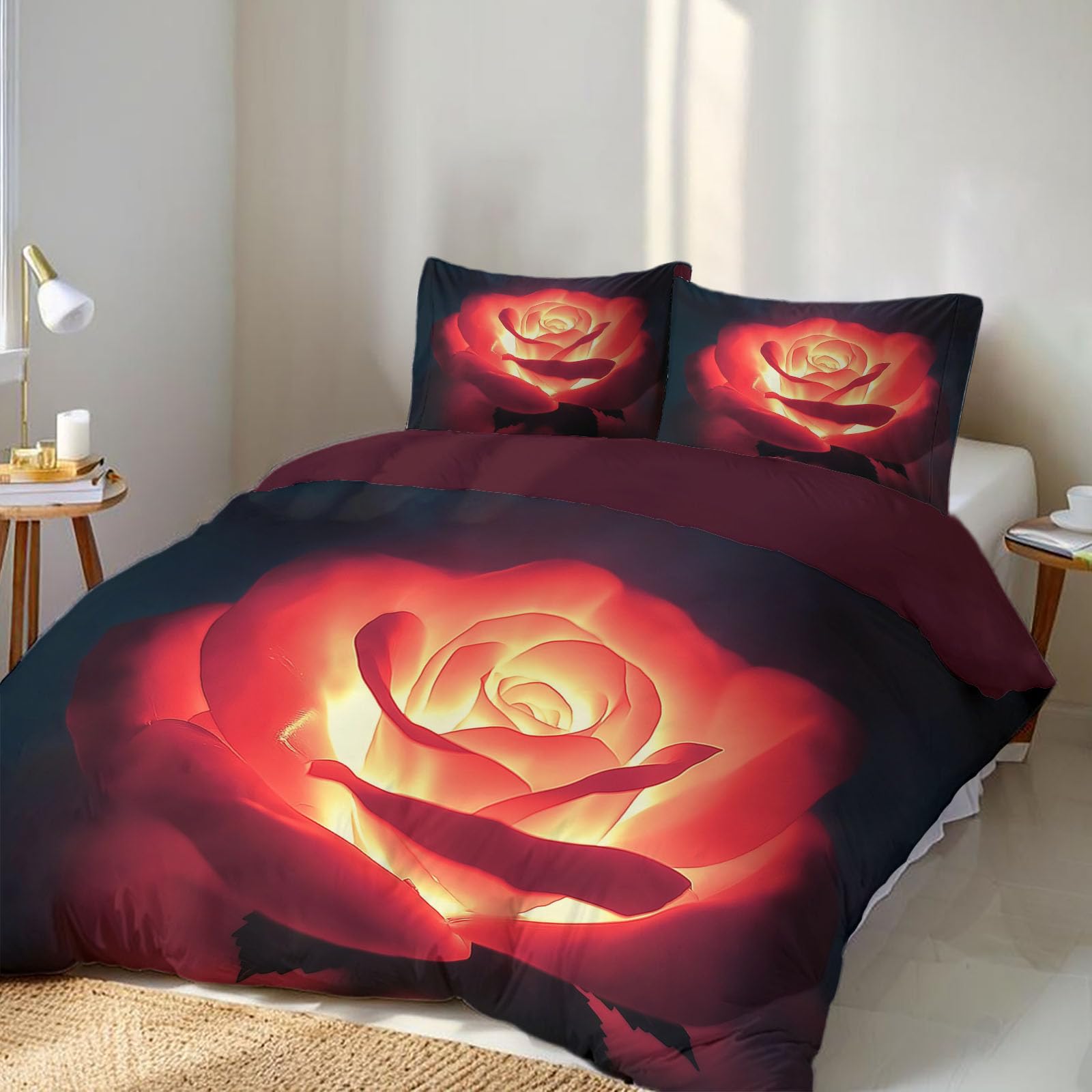Housse de couette étincelle rose pour lit enfant et ado grand format 3 pièces