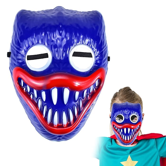 Buy Huggy Wuggy Mask,Poppy Playtime Costume Mask,Huggy Wuggy Kiss Missy