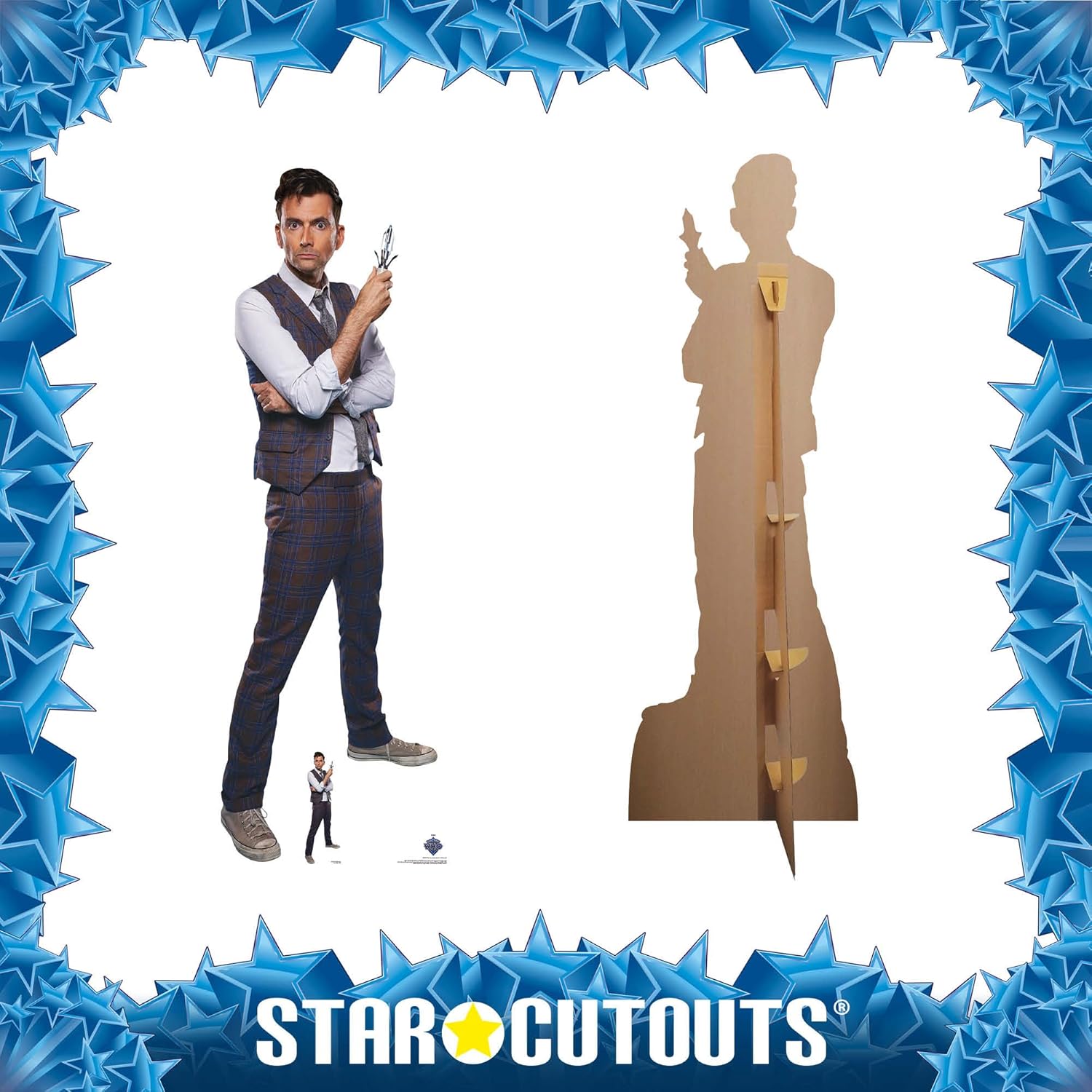 Star Cutouts SC4497 Fourteenth Doctor Who Waistcoat David Tennant Doctor Who Cardboard Cutout Perfect for Birthdays, Gifts, Parties & Fans
