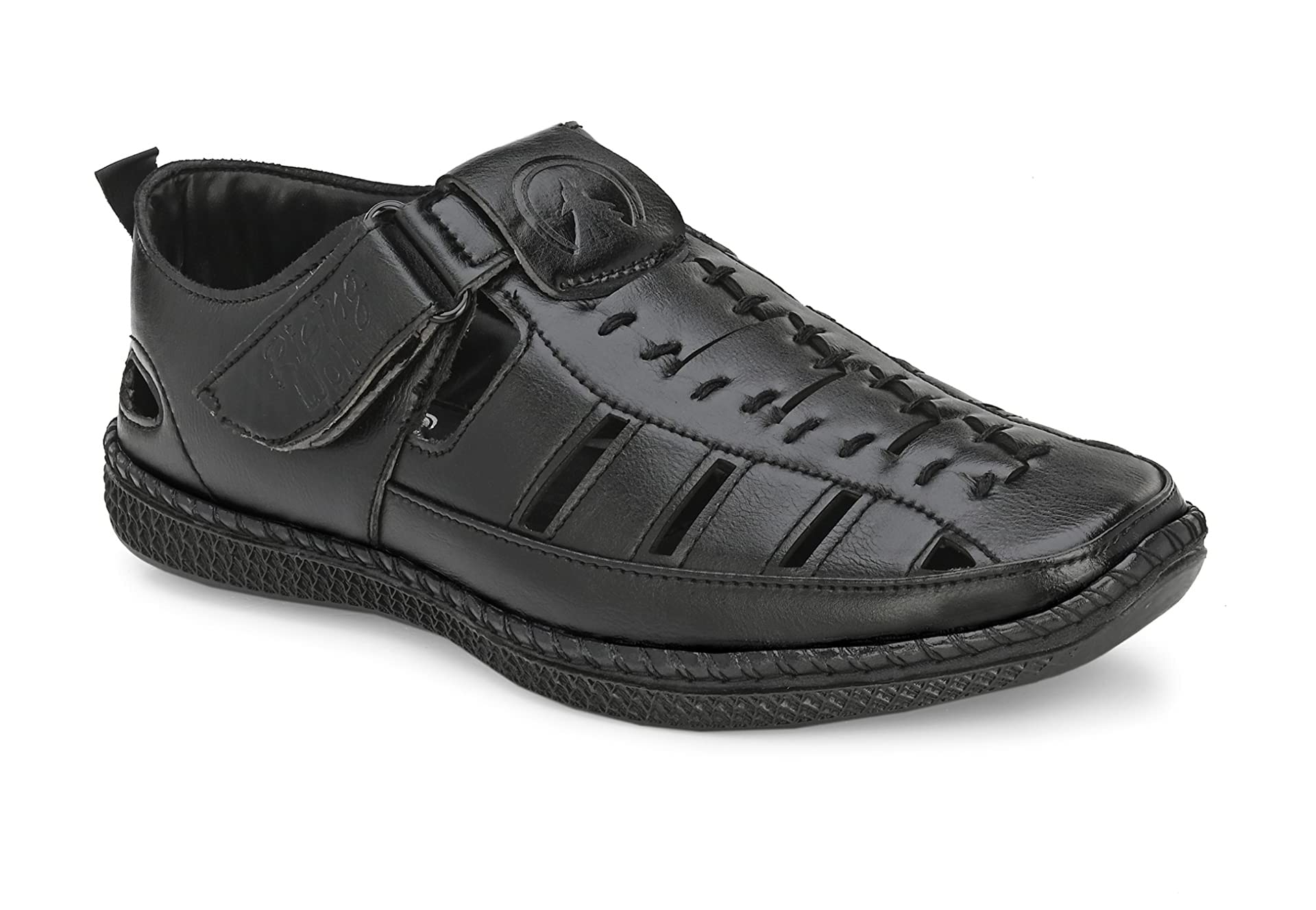 See full amazon price history chart for Rising Wolf Synthetic Leather Black Sandal for Men Rising Wolf Synthetic Leather Black Sandal for Men (B09YR8825L) Amazon Price History, Amazon Price Tracker