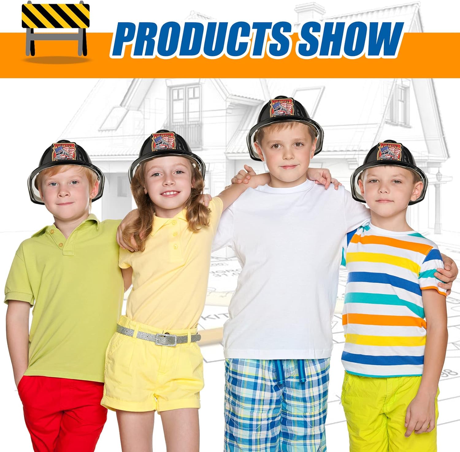 Jiuguva 48 Pcs Firefighter Hats for Kids Plastic Toddler Soft Fireman Hat Fire Chief Helmet for Role Play Costume Party (Black)