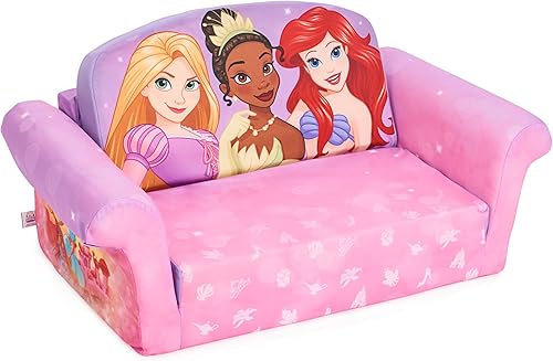 Miniatura 49 de Marshmallow Muebles, Niños 2-en-1 Flip Open Foam Comprimido Sofá, Disney La Sirenita