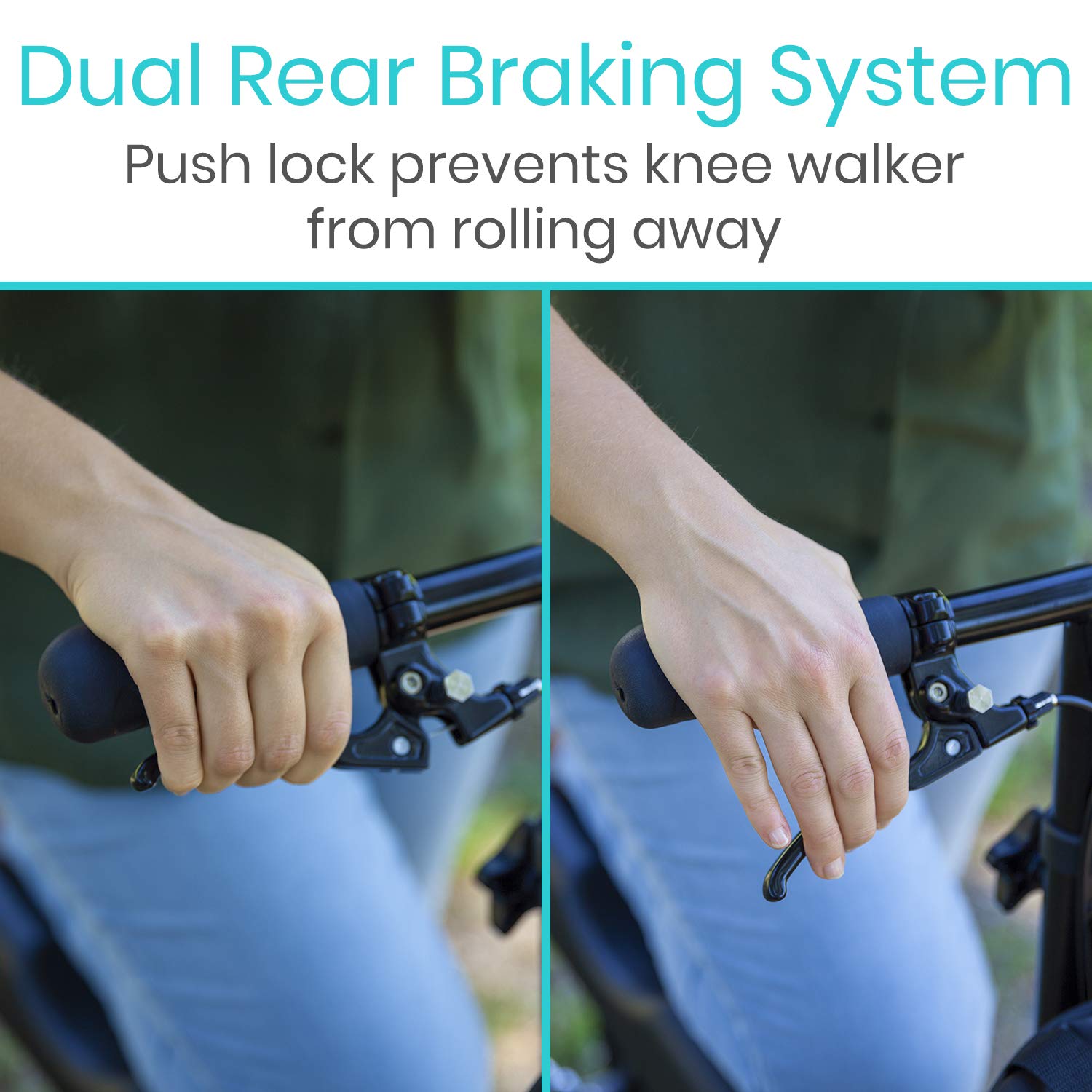 Buy Vive Mobility All Terrain Knee Scooter Walker for Foot Injuries Adult Broken Leg Crutch