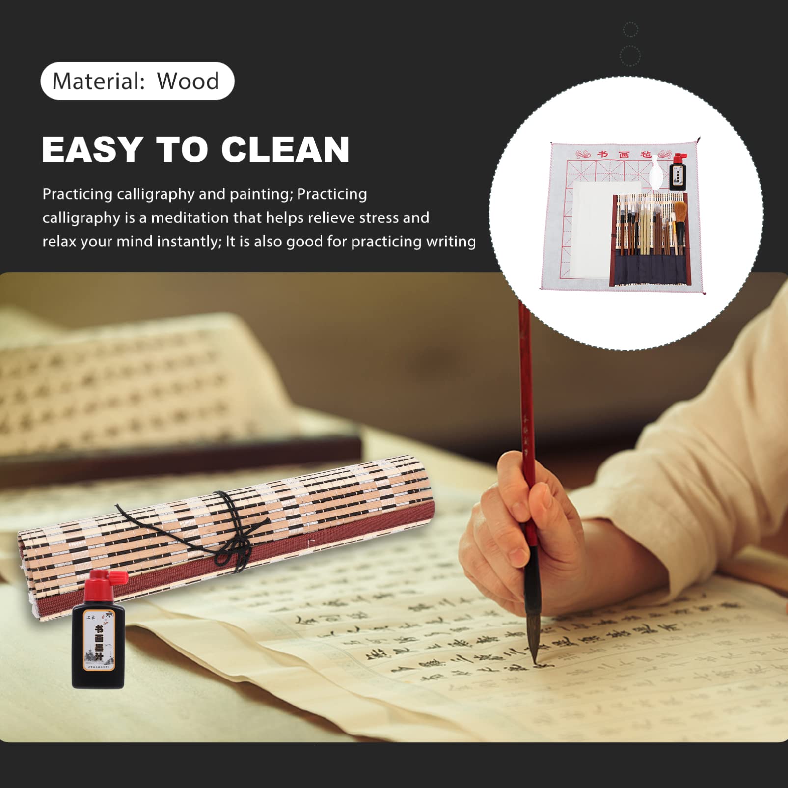 Calligraphy Brush Set Pennello Calligrafia in Legno