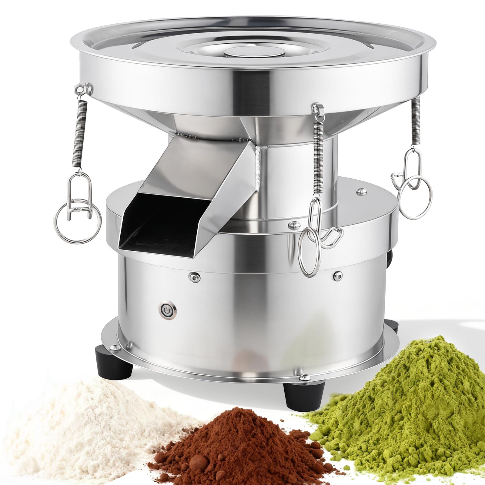 YUCHENGTECH Vibrating Sieve Stainless Steel Electric Sieve Machine φ300mm Professional Powder Sieve Machine 1350RPM Automatic Sieve Shaker for Powder Particles Liquid Large Processing Capacity