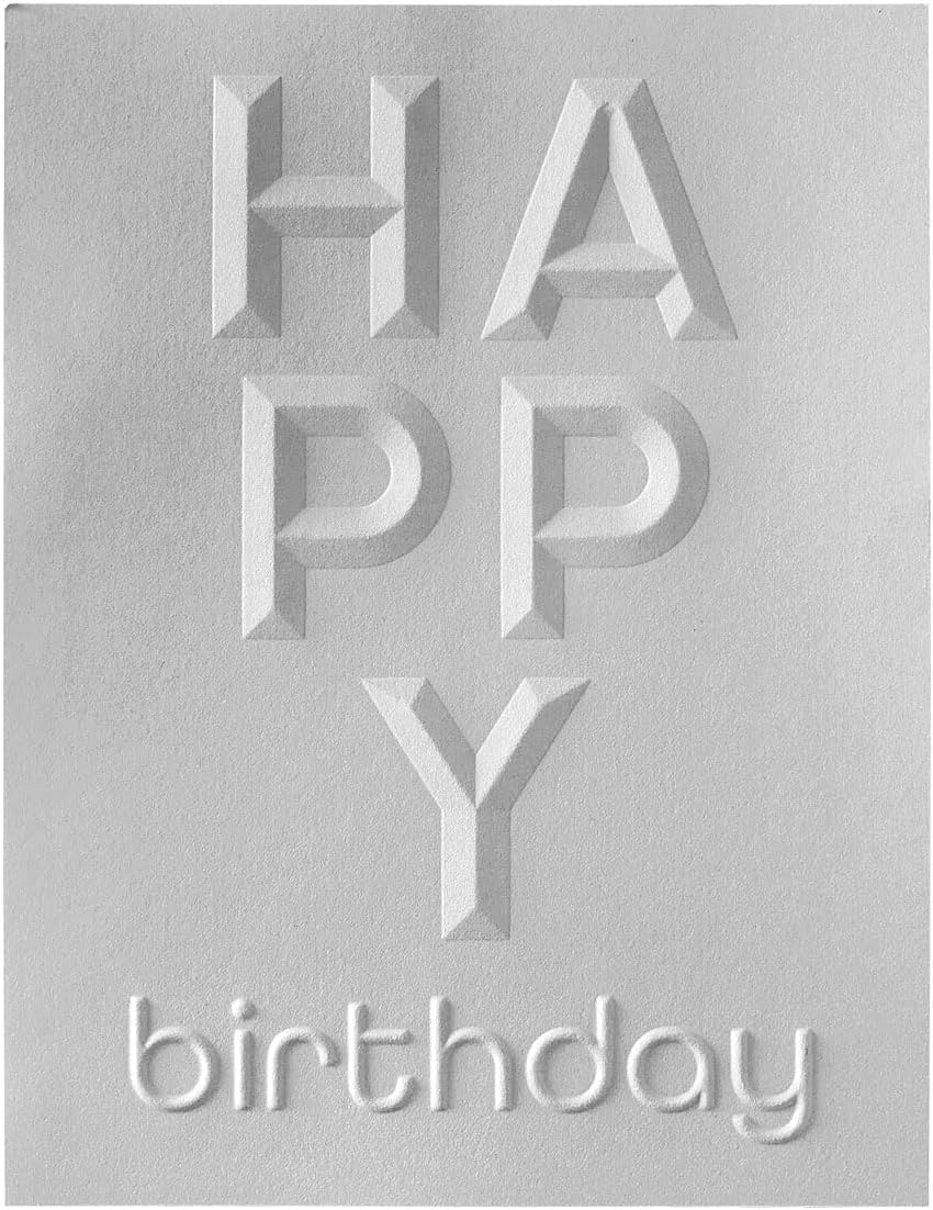 Spellbinders E3D-092 Beveled Happy Birthday A2 Cardfront 3D Embossing Folder from The Beveled Sentiment A2 Cardfronts Collection