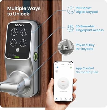 Lockly Secure Plus Smart Door Lock Bluetooth with Handle