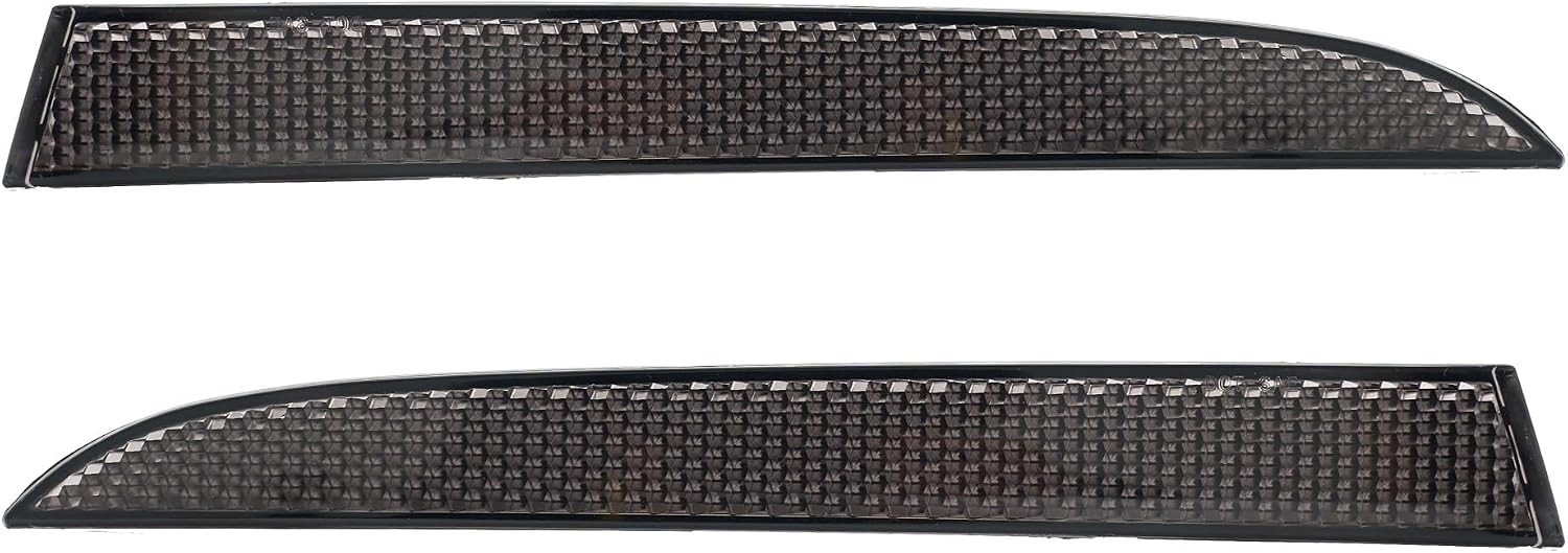 Rear Black Bumper Reflector Light Lamp Lens Trim for Cadillac ATS Performance 2013-2017 for Pontiac G8 GXP 2009 for Chevrolet Traverse LTZ 2013-2016 (Black)