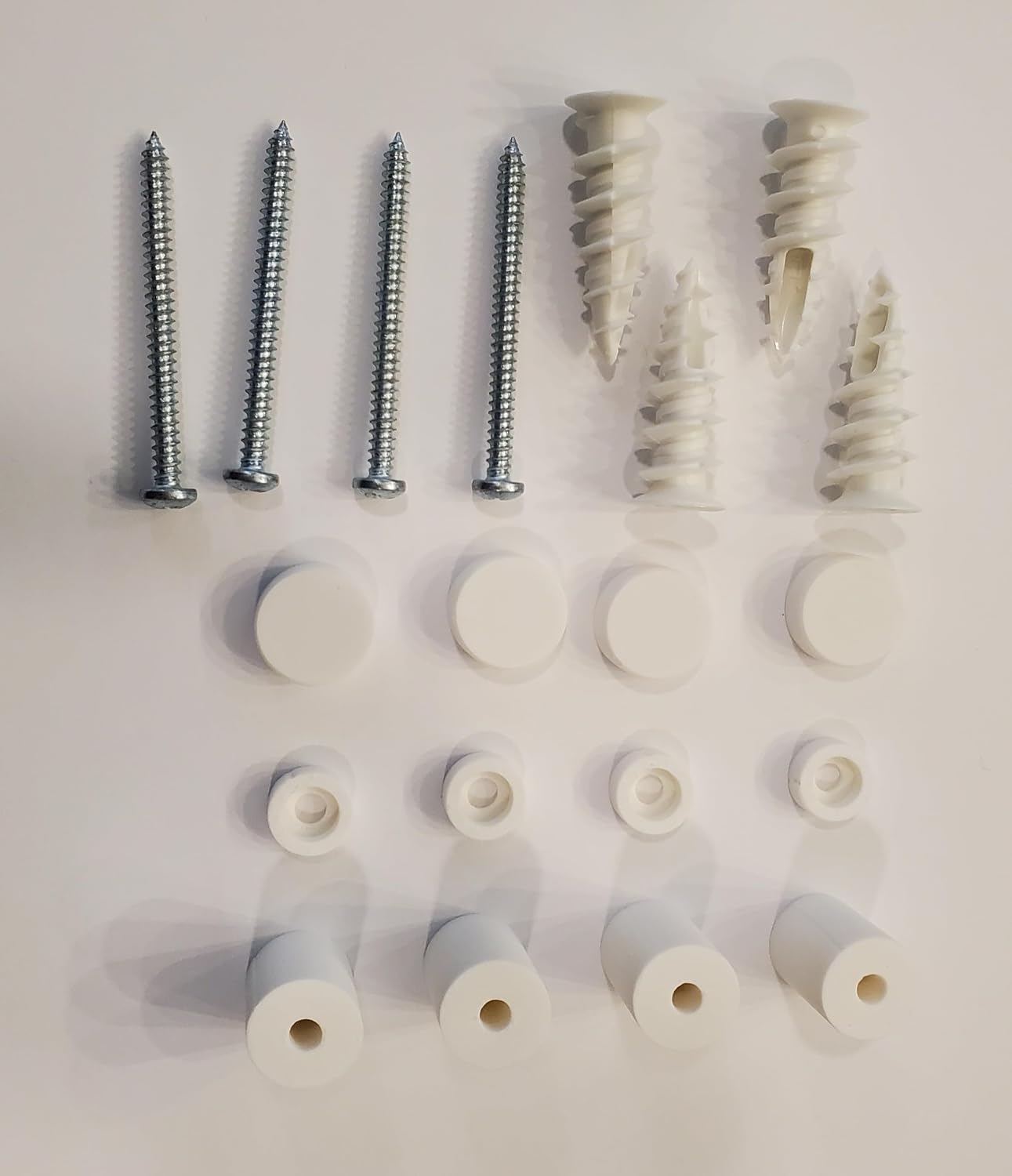 Generic Secure Mounting Hardware, Compatible with IKEA SKADIS Pegboard System (Matte White, 4 Pack)