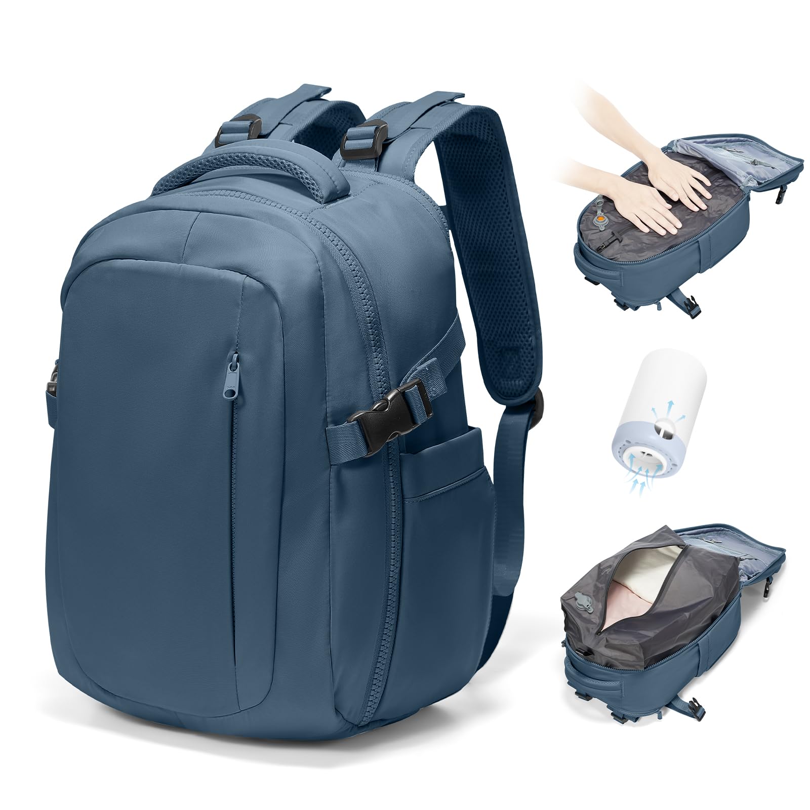 BJLFS Borse da Cabina per Ryanair 40x30x20 Zaino Wizzair Sottovuoto da viaggio 40x20x25 Bagaglio a Mano con compressione sottovuoto,Zaino Easyjet 45x36x20,Zaini Casual per laptop da 14 pollici