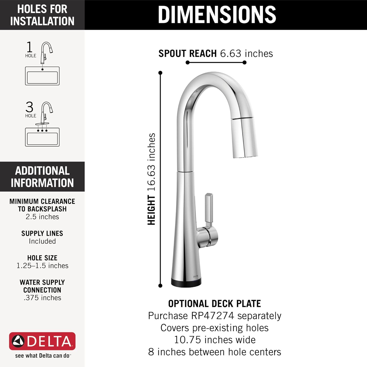 Delta Faucet Monrovia Touch Bar Faucet, Gold Bar Faucet, Bar Sink Faucet Single Hole, Wet Bar Faucets, Prep Sink Faucet, Delta Touch2O Technology, Lumicoat Champagne Bronze 9991T-CZ-PR-DST