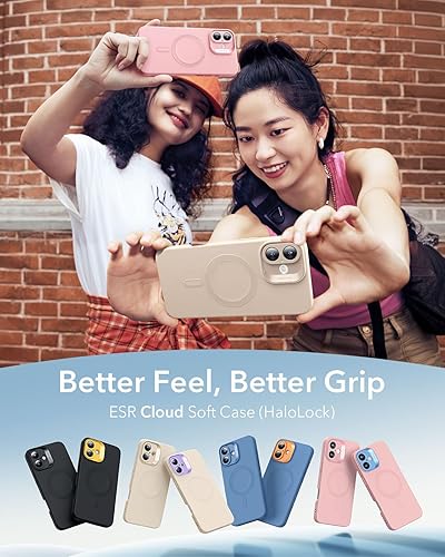 Vista 735 de ESR Funda para iPhone 15 Pro Max, compatible con MagSafe, de grado militar, negro transparente