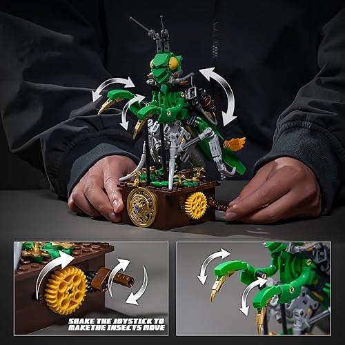 Miniatura 3 de Juego de construcción de animales de colección de insectos, insectos y recuerdos de fiesta de Pascua, insectos con componentes enlazables, juguetes