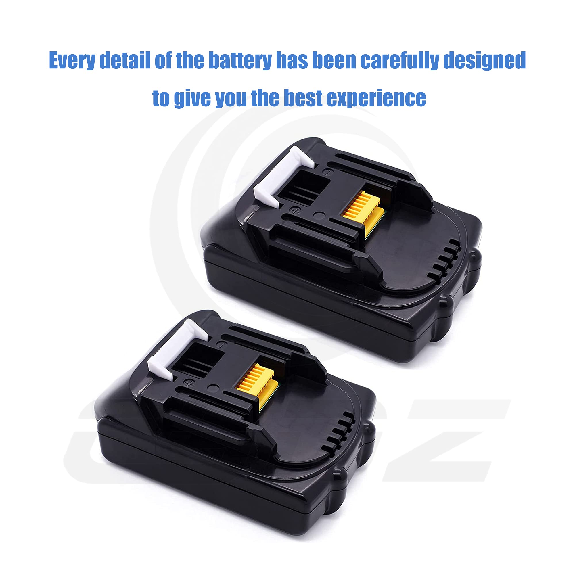 2pcs BL1815 Batterie 18V 1500mAh pour Makita DDA350Z DCG180Z DDF453RYE3 DCG180RY DDF482Z DTW285Z DDF484Z RMB100 DMR104 BMR107 LXRM02 LXRM03 BMR103 BMR102 DMR102 BMR104 DMR109 HP457D LXFD01