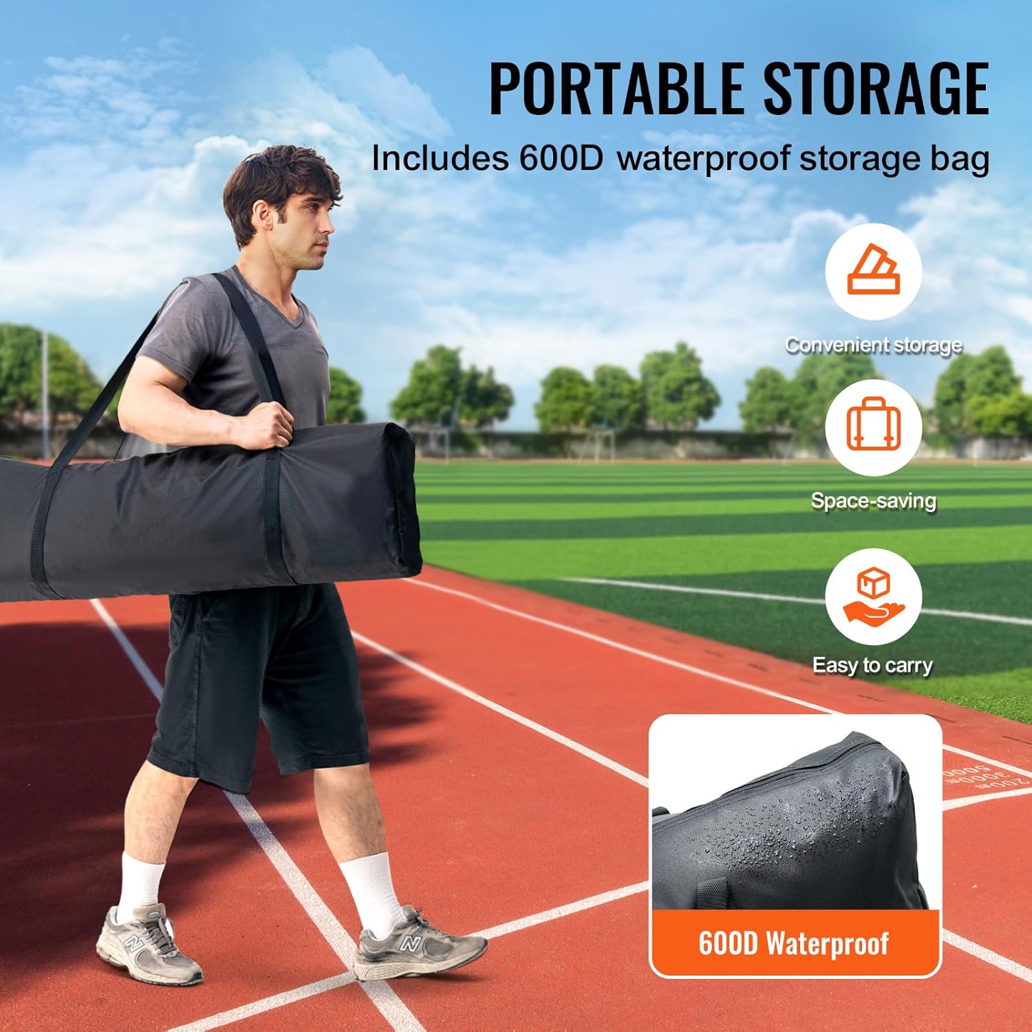 Happybuy I Screen Baseball for Batting Cage, 7x4 ft Softball Safety Screen, Portable Batting Net with Carry Bag & Ground Stakes, Heavy Duty Pitching Protector for Pitchers