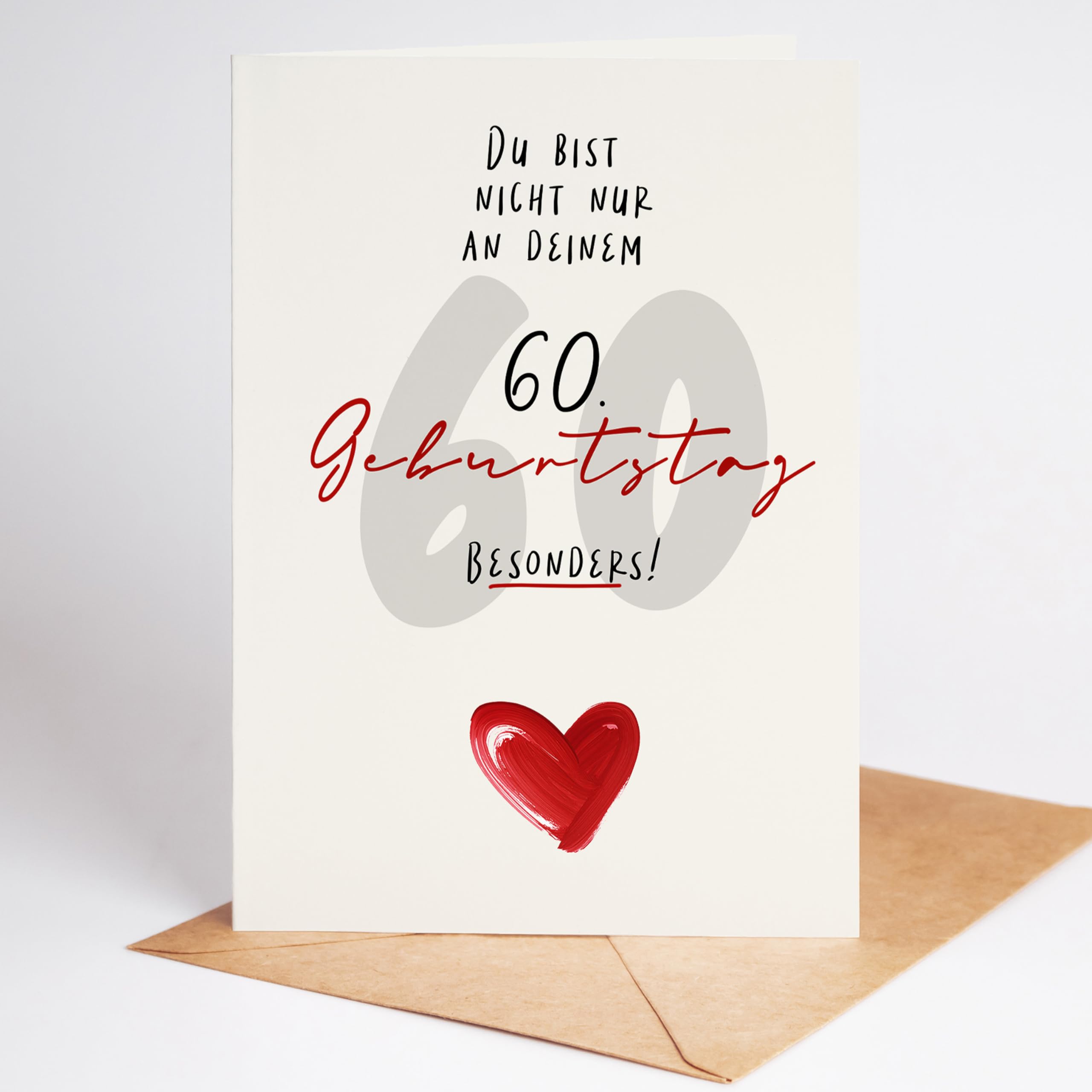 Lovely Cards - Geburtstagskarte 60 Frau Mann - Geschenk 60 Geburtstag Frau - Geburtstagskarten für Frauen - 60.ter Geburtstag - Karte 60 Geburtstag - Glückwunschkarte (DIN-A6)