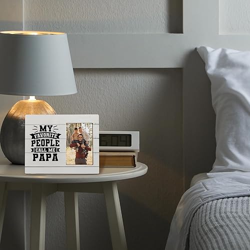 Miniatura 4 de Mancheng-zi Marco de fotos Papa de 4 x 6 pulgadas, regalos de papá para cumpleaños, Navidad de parte de hija e hijo, My Favorite People Call Me