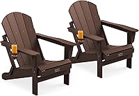 Vista 131 de SERWALL - Silla plegable Adirondack para patio, jardín, exterior, resistente a la intemperie, sillas para hoguera, color naranja