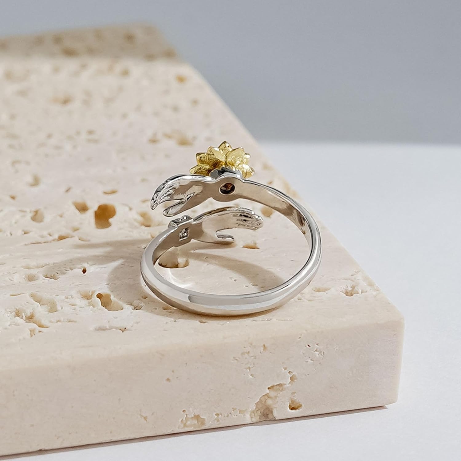 Hug Rings for Women Silver Hug Rings from Heaven Always with You Hope Rings with Card Silver Open Adjustable Inspirational Jewelry Birthday Gifts - Image 7