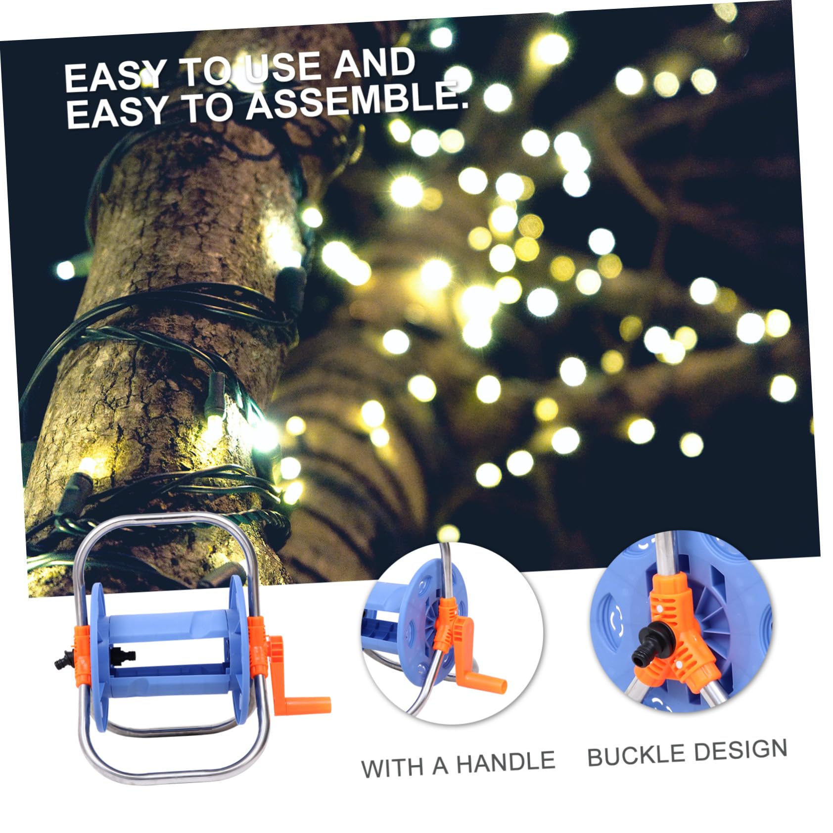 Toddmomy Enrouleur De Tuyau Arrosage Rotatif Pour Support De Rangement Pour Tuyau Arrosage