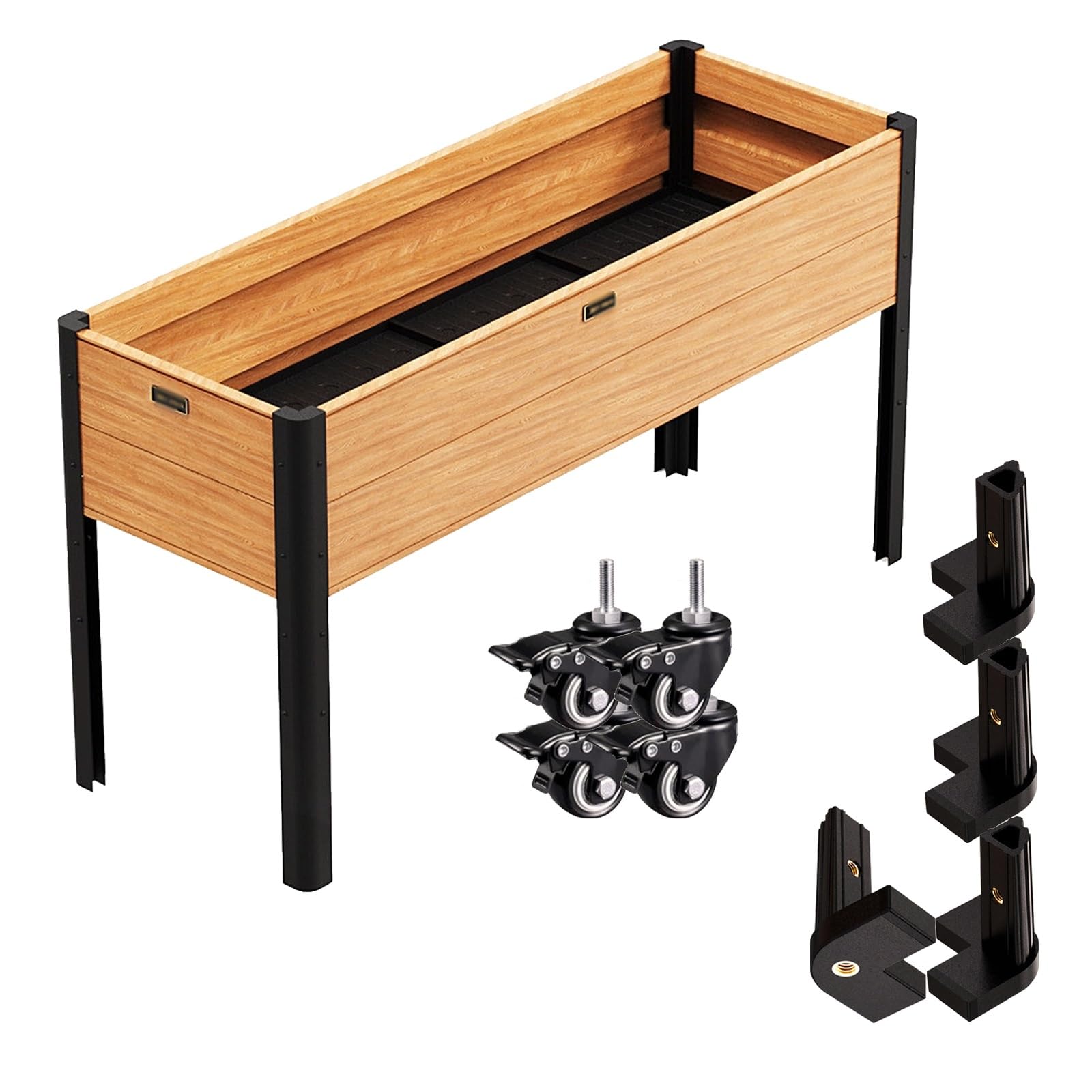 Cama jardín elevada resistente a la intemperie para cultivar hortalizas